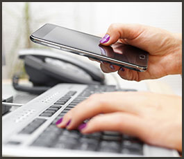 Phone in the Hand of Client